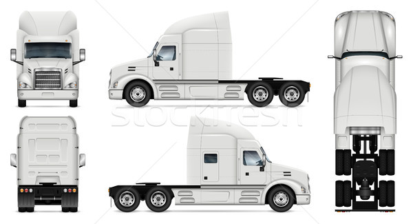 Stock photo: White truck vector template