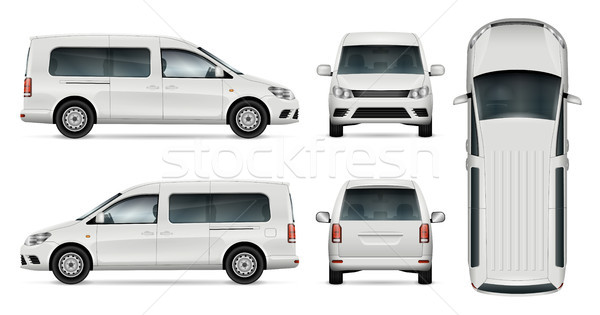 White car vector illustration Stock photo © YuriSchmidt