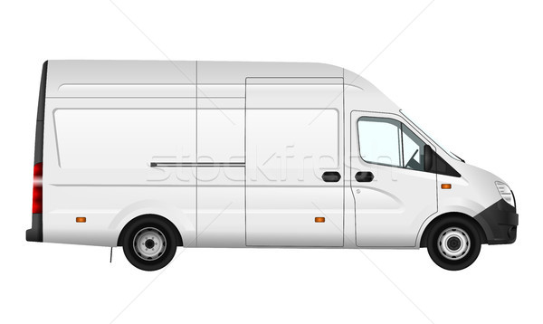 Cargo van vector illustration on white. City commercial minibus  Stock photo © YuriSchmidt
