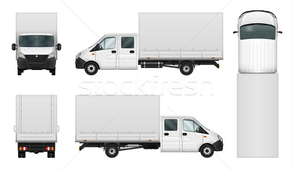Delivery van vector template on white Stock photo © YuriSchmidt