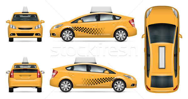 Taxi car vector mock-up Stock photo © YuriSchmidt