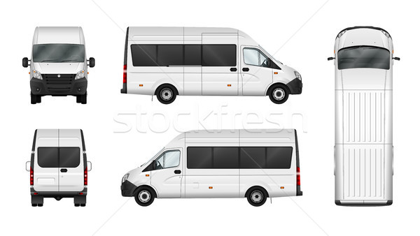 Fret van blanche ville commerciaux minibus [[stock_photo]] © YuriSchmidt