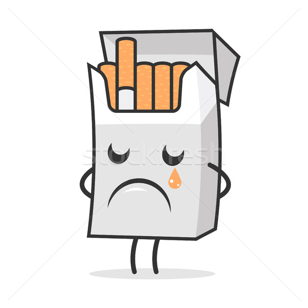 Cigarette pack weeps and sad Stock photo © yuriytsirkunov