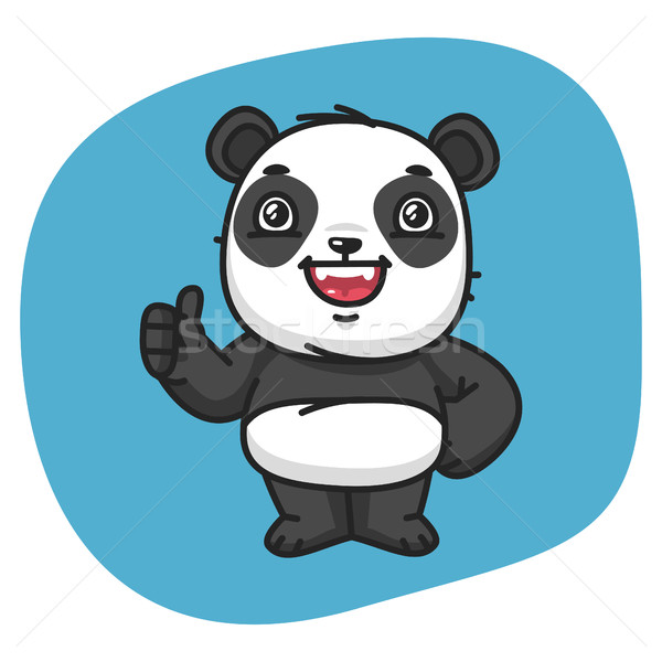 Panda Showing Thumbs Up Stock photo © yuriytsirkunov