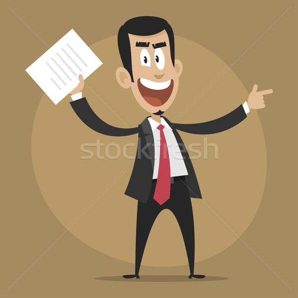 Dissatisfied boss dismisses employee Stock photo © yuriytsirkunov