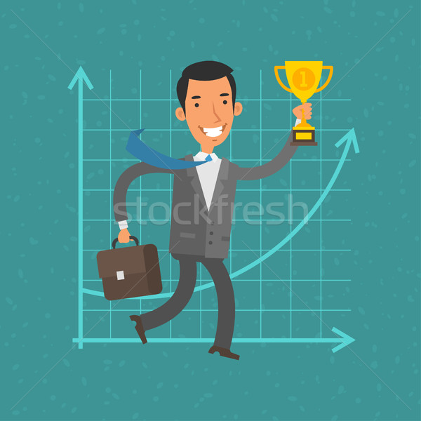 Concept businessman and success Stock photo © yuriytsirkunov