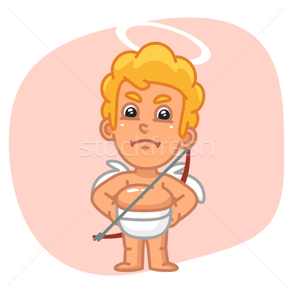 Cupid Dissatisfied Holds Hands on Waist Stock photo © yuriytsirkunov