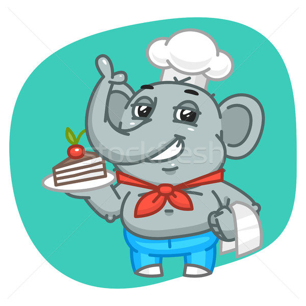 Foto stock: Elefante · jeans · pantalones · placa · torta