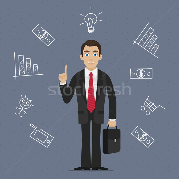 Geschäftsmann Business Idee Illustration formatieren eps Stock foto © yuriytsirkunov