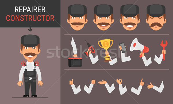 Constructor Character Repairer Stock photo © yuriytsirkunov