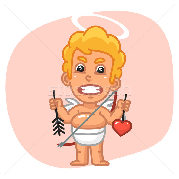 Cupid Angry and Broke Arrow Stock photo © yuriytsirkunov