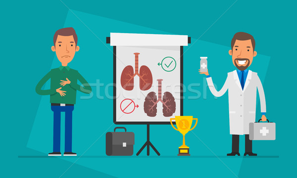 Concept Doctor Patient and Flip Chart Stock photo © yuriytsirkunov