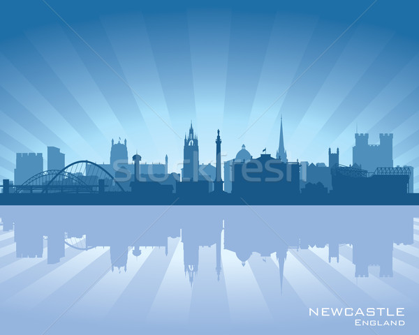 Newcastle Inglaterra horizonte reflexión agua cielo Foto stock © Yurkaimmortal