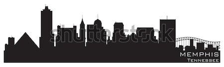 Stock photo: Salt Lake City, Utah skyline. Detailed city silhouette 