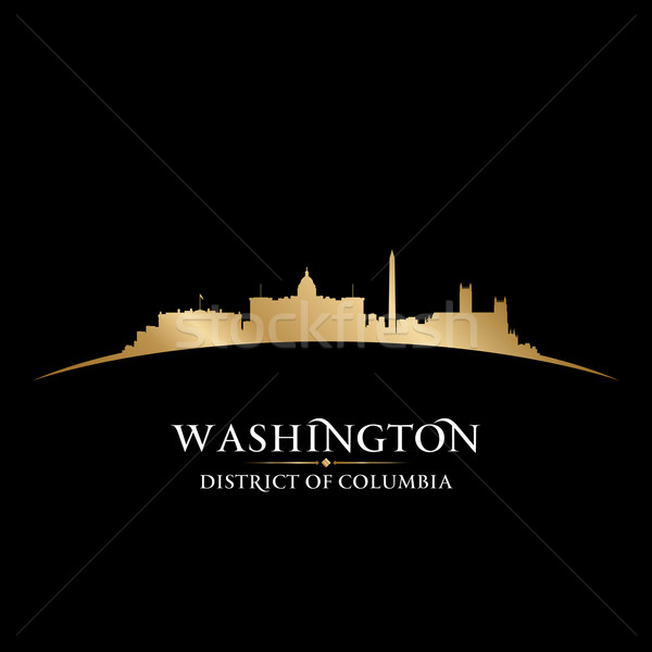 Washington DC city skyline silhouette black background  Stock photo © Yurkaimmortal