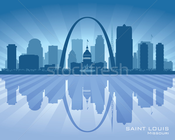 Saint Louis Missouri city skyline vector silhouette Stock photo © Yurkaimmortal