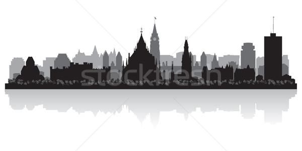 Ottawa Canada city skyline vector silhouette Stock photo © Yurkaimmortal