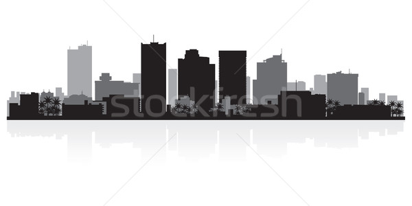 Phoenix city skyline silhouette Stock photo © Yurkaimmortal