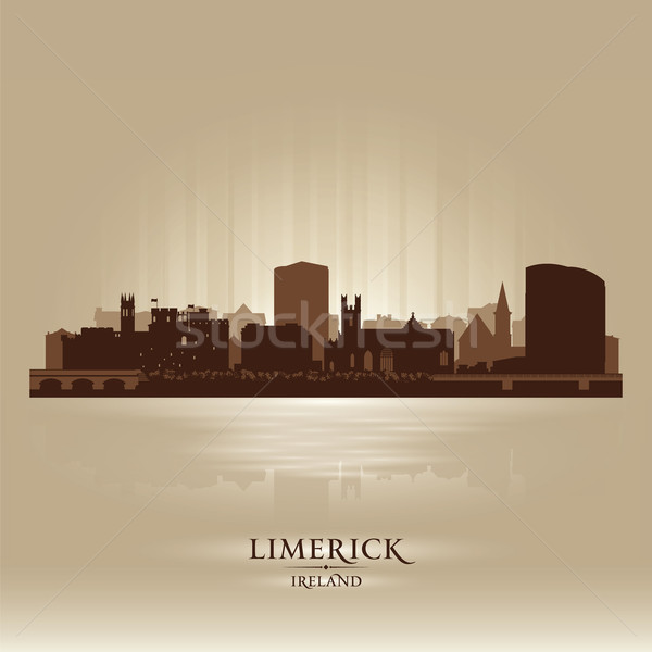 Stock photo: Limerick Ireland skyline city silhouette