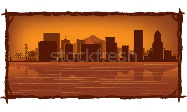 Portland skyline  Stock photo © Yurkaimmortal