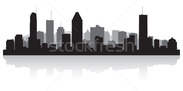 Montreal Canada city skyline vector silhouette Stock photo © Yurkaimmortal