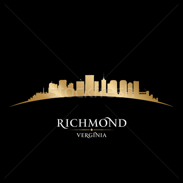 Richmond Virginia city silhouette black background  Stock photo © Yurkaimmortal