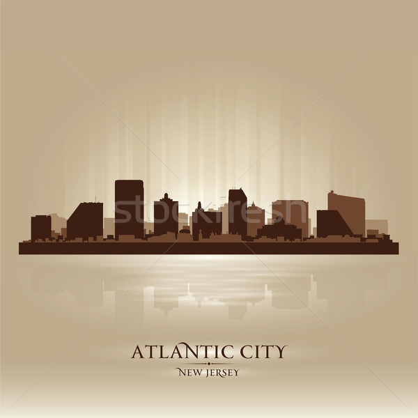 Atlantic City, New Jersey skyline city silhouette Stock photo © Yurkaimmortal