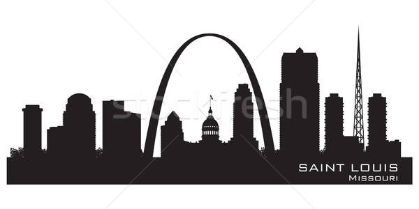 Saint Louis Missouri city skyline vector silhouette Stock photo © Yurkaimmortal
