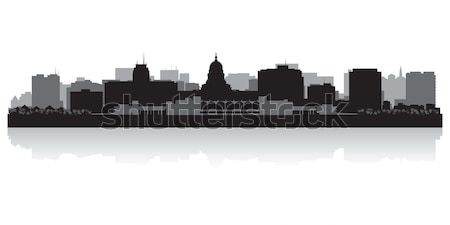Madison city skyline silhouette Stock photo © Yurkaimmortal