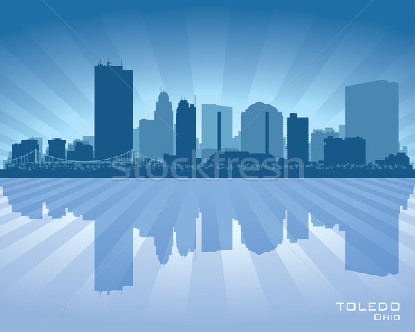 Toledo Ohio city skyline vector silhouette  Stock photo © Yurkaimmortal