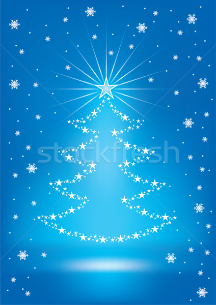 Noel ağacı örnek soyut ağaç dizayn kar Stok fotoğraf © Yurkaimmortal