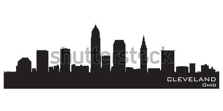 Ohio Skyline détaillée vecteur silhouette ciel Photo stock © Yurkaimmortal