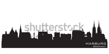 Ierland skyline gedetailleerd vector silhouet hemel Stockfoto © Yurkaimmortal