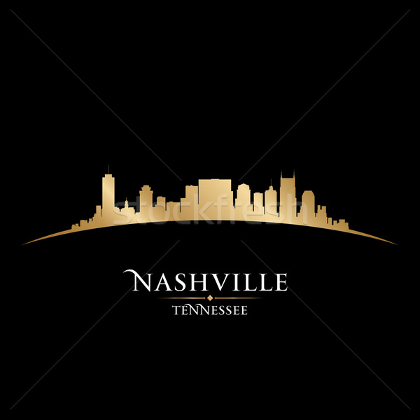 Tennessee sylwetka czarny niebo budynku Zdjęcia stock © Yurkaimmortal