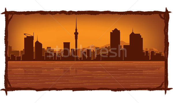 Auckland New Zealand skyline  Stock photo © Yurkaimmortal