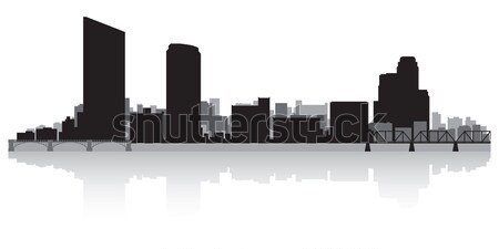 Silhouet USA business gebouw achtergrond Stockfoto © Yurkaimmortal