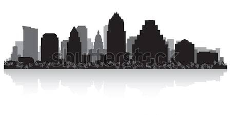 Austin city skyline silhouette Stock photo © Yurkaimmortal