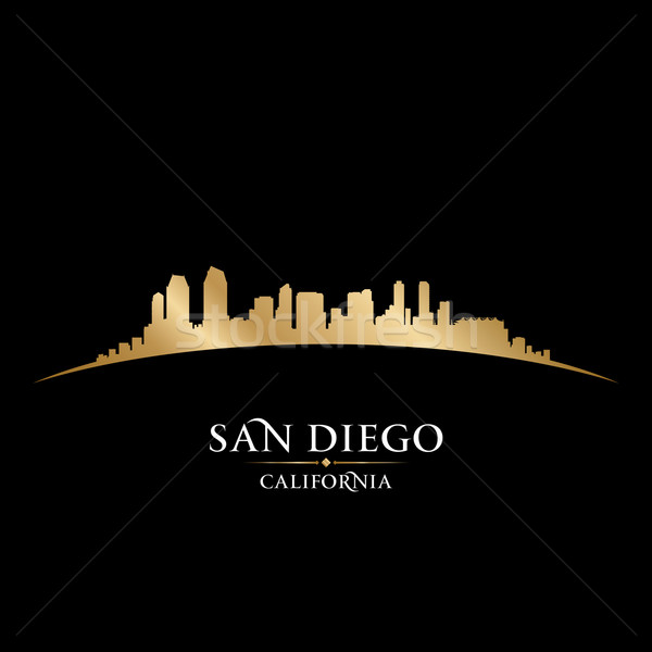 San Diego Californië silhouet zwarte hemel Stockfoto © Yurkaimmortal