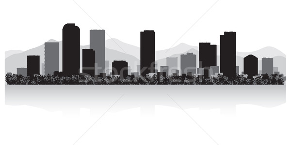 Denver city skyline silhouette Stock photo © Yurkaimmortal