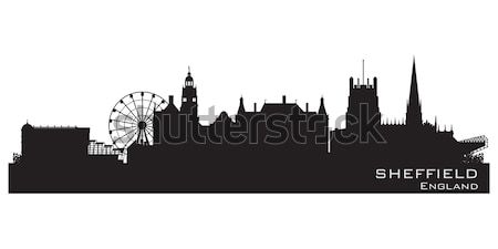 Англии Skyline подробный вектора силуэта небе Сток-фото © Yurkaimmortal