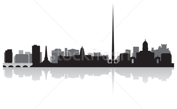 Dublin city skyline vector silhouette  Stock photo © Yurkaimmortal