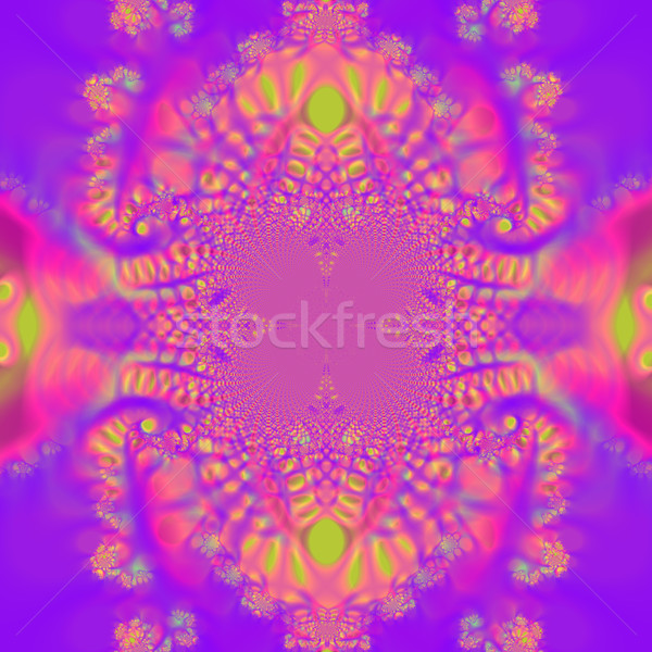 Kleurrijk fractal natuurlijke fenomeen wiskundig ingesteld Stockfoto © yurkina