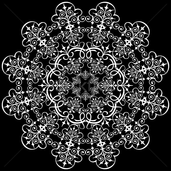 ornamental round lace pattern, circle background with many detai Stock photo © yurkina