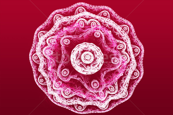 Stockfoto: Illustratie · fractal · roze · servet · abstract · ontwerp