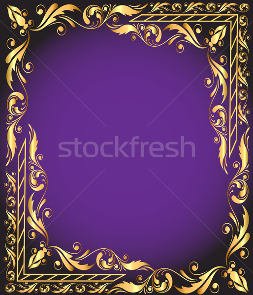 frame with vegetable and gold(en) pattern Stock photo © yurkina