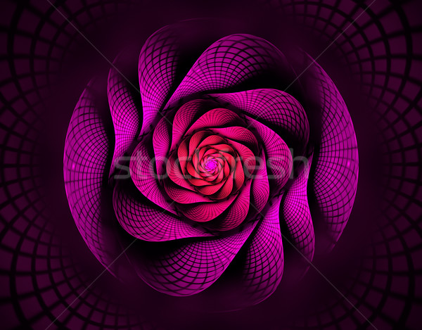 Ilustración fractal espiral rojo flor interesante Foto stock © yurkina