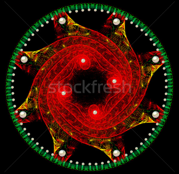 Illustratie fractal patroon parels ontwerp energie Stockfoto © yurkina