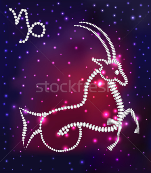 Sternen Konstellation Edelsteine Illustration Himmel Internet Stock foto © yurkina