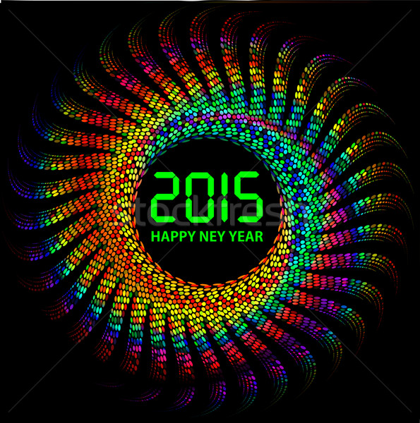 2015 buon anno colorato luci illustrazione texture Foto d'archivio © yurkina