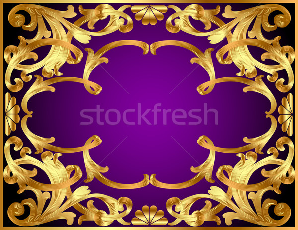 background with gold  pattern and revenge for text Stock photo © yurkina